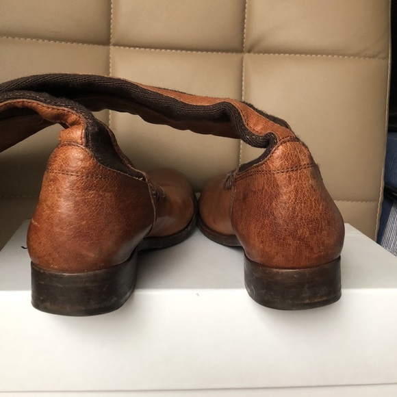 Frye Tall Cognac Boot with stretch calf - Picture 3 of 8